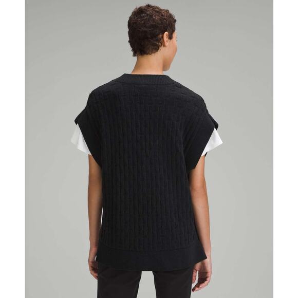 Lululemon Cable-Knit Relaxed-Fit Sweater Vest sz Med - Picture 3 of 8